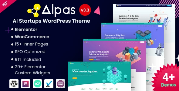 Alpas – AI &amp; Data Analytics Startup Elementor WordPress Theme