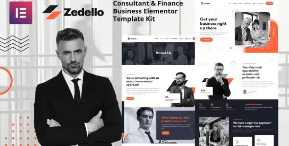 Zedello – Consultant &amp; Finance Business Elementor Template Kit