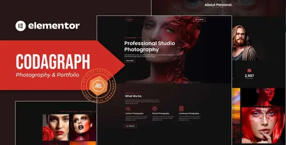 Codagraph – Photography &amp; Portfolio Elementor Template Kit