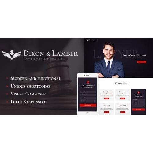 Dixon &amp; Lamber | Law Firm WordPress Theme
