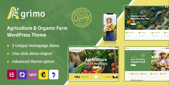 Agrimo – Agriculture &amp; Organic Farm WordPress Theme