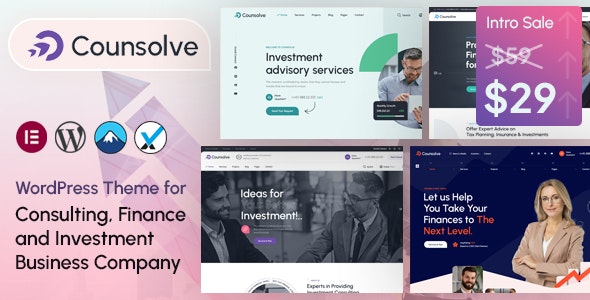 Counsolve - Consulting &amp; Investments WordPress Theme