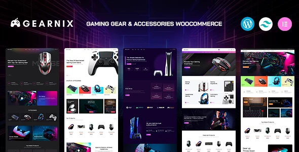 Gearnix – Gaming Gear &amp; Accessories Tailwind CSS WooCommerce Theme
