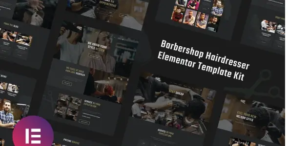 Nelson – Barbershop &amp; Hairdresser Elementor Template Kit