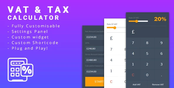 Monkey VAT &amp; TAX Calculator