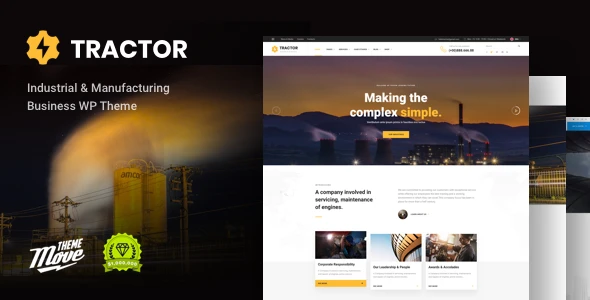 Tractor – Industrial &amp; Manufacturing WordPress Theme