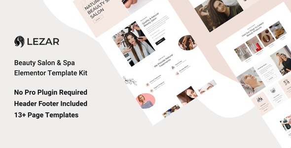 Lezar Beauty Salon &amp; Spa Elementor Template Kit