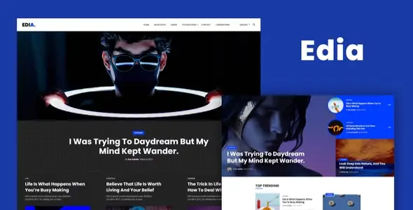 Edia – Blog &amp; Magazine Elementor Template Kit
