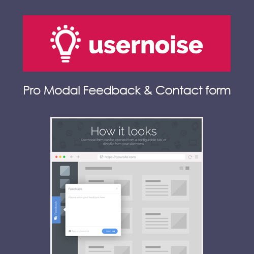 Usernoise Pro Modal Feedback &amp; Contact form