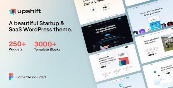 Upshift – Startup &amp; SaaS WordPress Theme