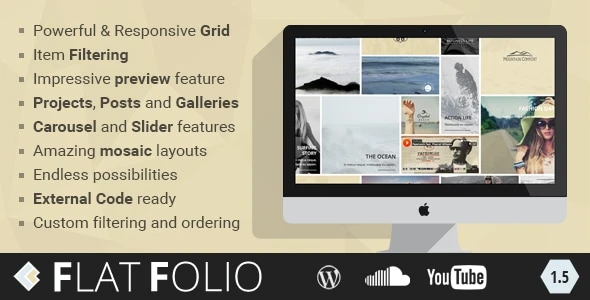 FlatFolio – Flat &amp; Cool WP Portfolio