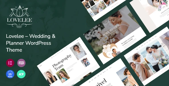 Lovelee – Wedding &amp; Planner WordPress Theme + RTL
