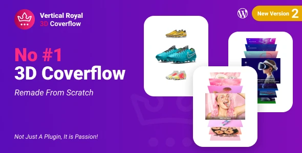 Vertical Royal 3D Coverflow WordPress &amp; WooCommerce Plugin