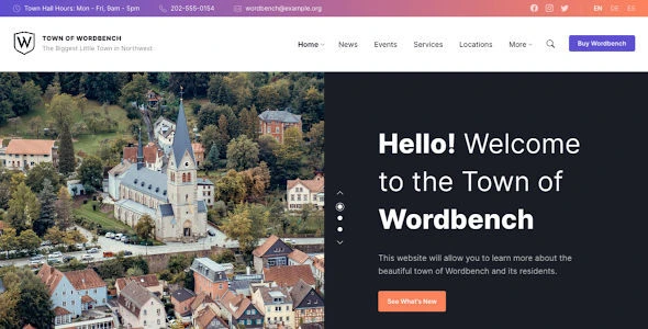 Wordbench – Municipal &amp; Local Government WordPress Theme