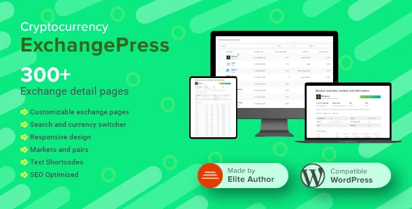 ExchangePress | Crypto Exchanges List &amp; Pages for WordPress