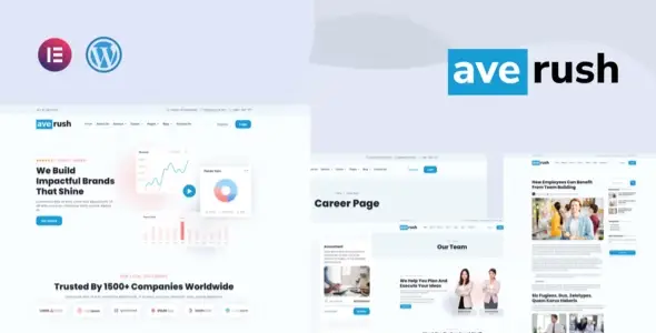 Averush – Digital Marketing &amp; Creative Agency Elementor Template Kit