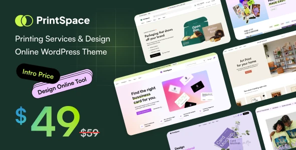 PrintSpace – Printing Services &amp; Design Online WooCommerce WordPress theme