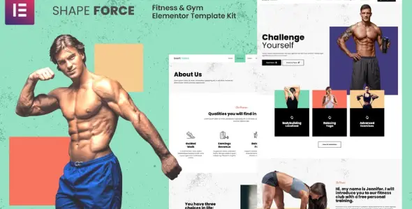 Shape Force – Fitness &amp; Gym Elementor Template Kit