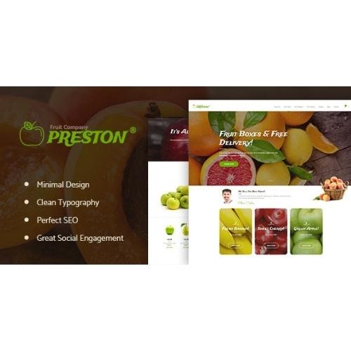 Preston | Fruit Company &amp; Organic Farming WordPress Theme