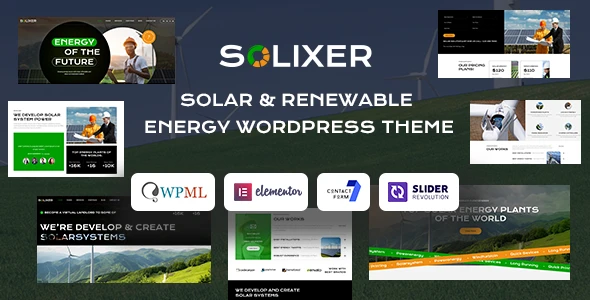 Solixer – Ecology &amp; Solar Energy WordPress Theme