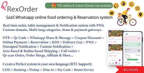 QrexOrder – Restaurant QR Menu – WhatsApp Ordering &amp; Reservation SaaS Platform