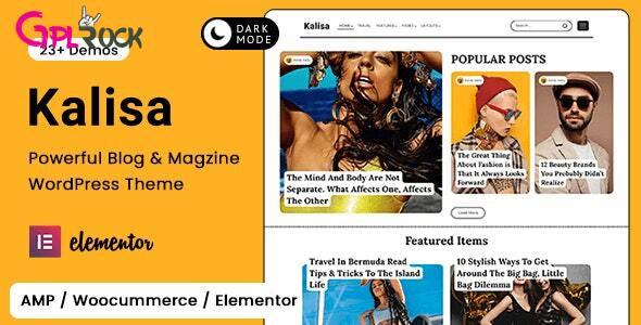 Kalisa - Blog &amp; Magazine WordPress Theme