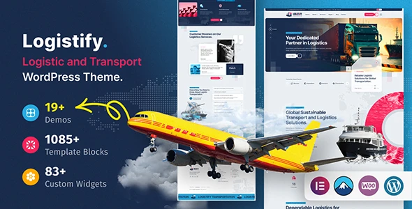 Logistify – Transportation &amp; Logistics WordPress Theme