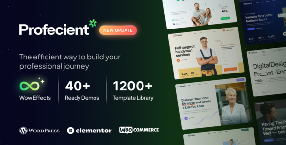 Profecient - Multipurpose Elementor Business &amp; WooCommerce WordPress Theme