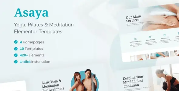 Asaya – Yoga &amp; Meditation Elementor Kit