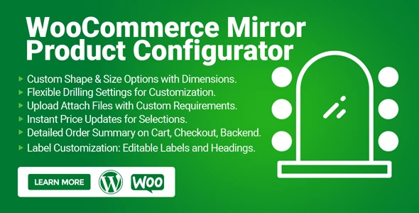 WooCommerce Mirror Configurator – Custom Size &amp; Frame Designer Plugin