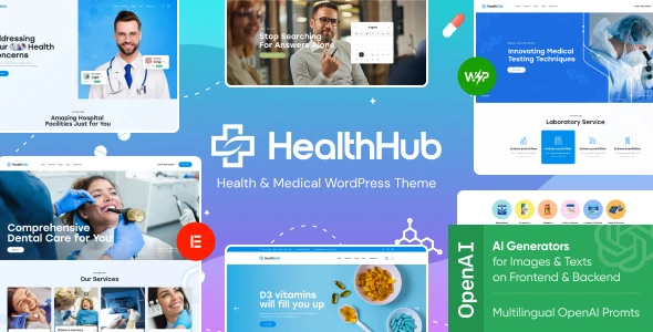 HealthHub – Health &amp; Medical Doctor WordPress Theme