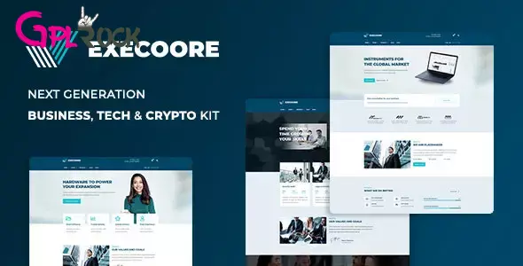 Execoore – Tech &amp; Fintech Crypto Elementor Template Kit