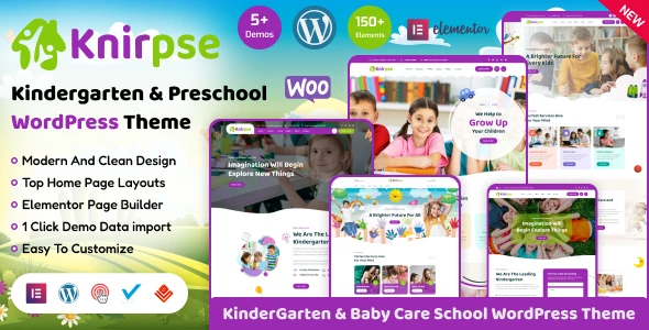 Knirpse – Kindergarten, School &amp; Baby Care WordPress Theme