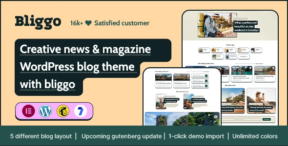 Bliggo – News &amp; Magazine WordPress Blog Theme
