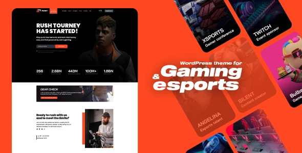 Rush – Esports &amp; Gaming WordPress Theme