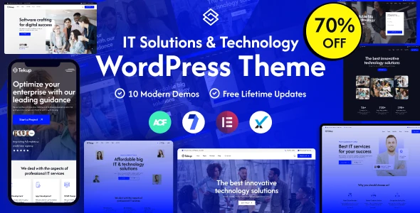 Tekup – Technology &amp; IT Solutions Services WordPress Theme