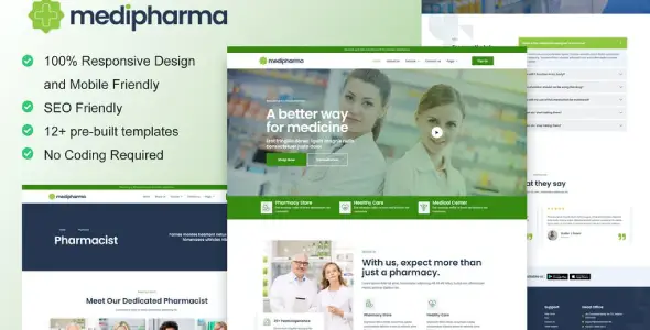 MediPharma – Pharmacy &amp; Medical Elementor Template Kit