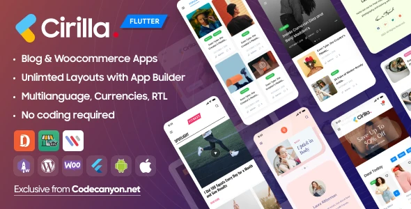 Cirilla – Multipurpose Flutter App For WordPress &amp; Woocommerce