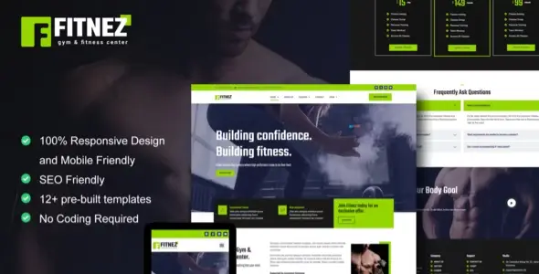 Fitnez – Fitness &amp; Gym Elementor Template Kit