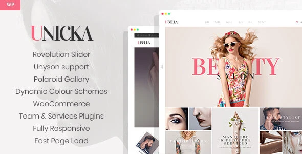 Unicka – Hair Styling &amp; Beauty Salon WordPress Theme