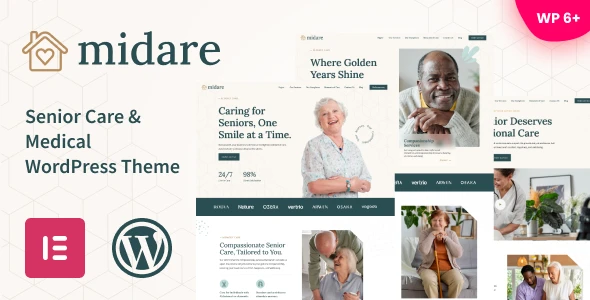 Midare – Senior Care &amp; Medical WordPress Theme