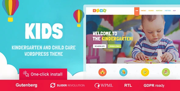 Kids – Day Care &amp; Kindergarten WordPress Theme for Children