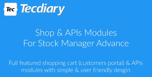 Shop (Shopping Cart) &amp; APIs Modules for Stock Manager Advance