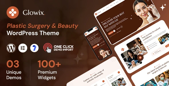 Glowix – Plastic Surgery &amp; Beauty Clinic WordPress Theme
