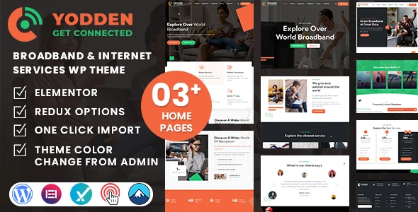 Yodden – Broadband &amp; Internet Services WordPress Theme