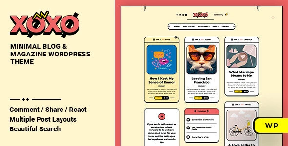 Xoxo – Personal Blog &amp; Magazine WordPress Theme