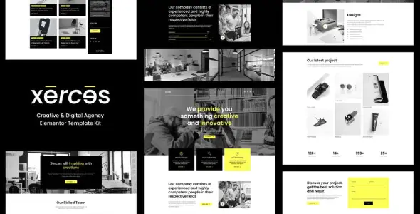 Xerces – Creative &amp; Digital Agency Elementor Template Kit