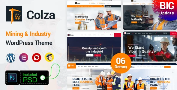 Colza – Mining &amp; Industry WordPress Theme