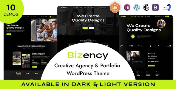 Bizency – Creative Agency &amp; Portfolio WordPress Theme
