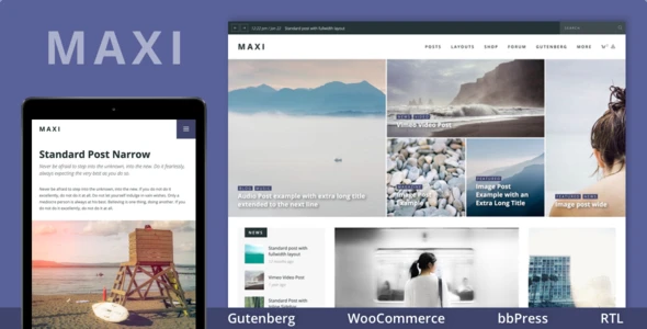 Maxi – Gutenberg Magazine &amp; News Theme